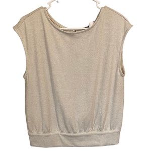 NWT Banana Republic Silver Glitter Sleeveless Top. Size M. Excellent Conditions.
